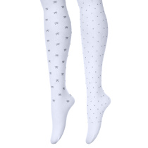 Колготки детские с декором, 85% полиамид, 15% спандекс, 3 р-ра, цвет белый, 2 диз GALANTE (6/36)