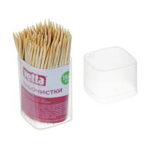 Зубочистки 150шт бамбук VETTA пластик.уп. (12/12/600)