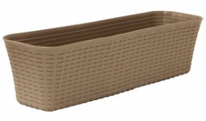Ящик балконный  600мм "Ротанг" Бежевый ротанг,пласт. (1/10)