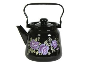 Чайник 3,5л (эмаль) с/рис Черный (4)