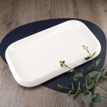 Блюдо сервировочное 36*21*3,5см "Маршмеллоу"  (фрф) (6/18)