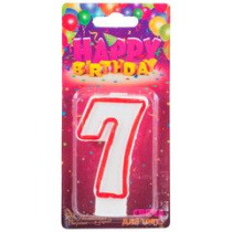 Свеча тортовая цифра 7 (5*7,5*1,2 см.)парафин (12/12)