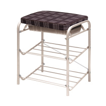 Банкетка (НБ1/C в клетку/бежевый металлик) (440х330х516) (1/1)