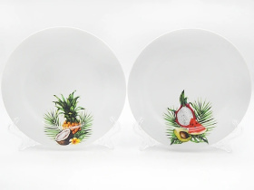 Тарелка 175 мм ф.653 "Идиллия" мелкая "Pina colada" фарф. (20)