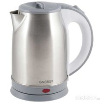 Чайник 1,8л ENERGY 1500Вт стальной, поворот 360, защита от раб без воды (диск) (1/12)
