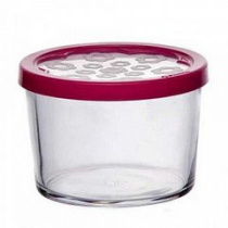 Банка Basic 0,22л малая  с фукс. бикомпонентной кр. стекло(12)