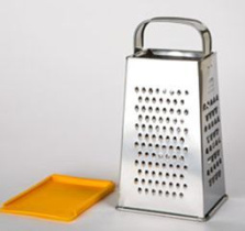 Терка 4-х гранная 22см "Кварц" с мет.ручкой и пласт. кр.-доз. (Сырное наполн.) (1/30)