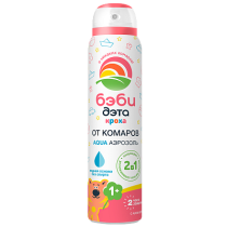 Средство репеллентное «БЭБИ ДЭТА детский АКВА (AQUA) спрей 2 в 1» 100 мл(аэрозоль)(1/24)