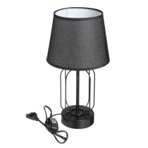 Светильник переносной настольный Орлеан, 35 см, Е14, 40Вт, 230В, металл, текстиль, черный BY (1/12)