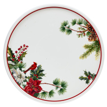 Блюдо "Зимнее волшебство" L25 W25 H2,5см (фарф.) (1/1/16)