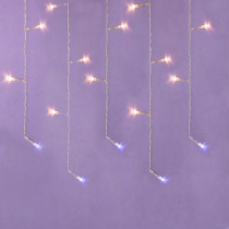 Гирлянда эл. бахрома, 96LED, 3x0.5x0,7м, шампань, пост.свеч, ПВХ прозрач, коннект, 220В СНОУ БУМ(1/1