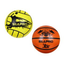Мяч игровой (баскетбол, волейбол), ПВХ, 22см, 50гр (+-5%)SILAPRO (1/10/400)