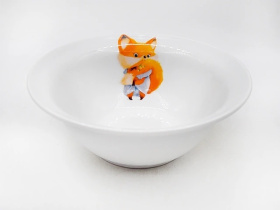 Миска 550 см3 ф.653 "Идиллия" "Кроха" (Лисичка) фарф. (15)