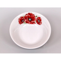 Салатник 360 мл Круглый Маки (фарфор) , р.4 (40)
