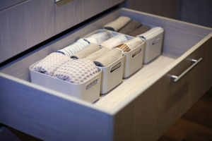 Корзина для хранения 23*15,5*12, 3,5л кремовая (пластик)(13)