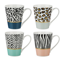 Кружка 380мл, Саванна фарфор, 4 диз, фарфор  MILLIMI (12/48)