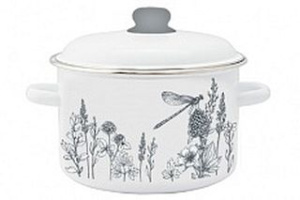 Кастрюля 2,0л Appetite FLORA-2 цил эмаль(1/8)