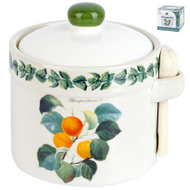 "Fruit Garden" Банка для сыпучих продуктов + ложка 11,5х9,5х11,5см v=450мл (под.упаковка)керам(1/36)