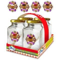 Набор банок д/хранения 4шт*312мл с метал.кр.СОЛЬ,ПЕРЕЦ,ПАПРИКА,ГВОЗД. стекло(1)