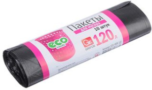 Пакеты для мусора 120л 10шт GRIFON в рулоне (14мкм) (1/40/40)