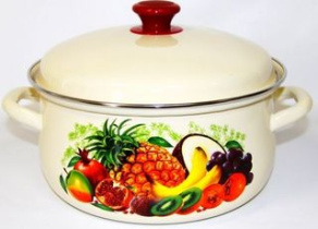 Кастрюля  4,0л сф. с/дек (слоновая) (4)