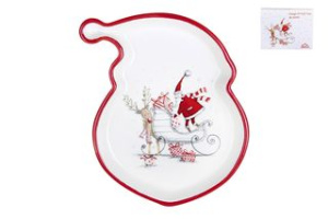 "Merry Christmas" Блюдо 19,9*15,1см ф.санта(доломит) п/у (1)