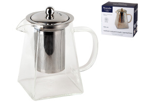 Чайник 750мл "Pyramid" заварочный с фильтром (боросиликатное стекло) индивидульная уп. (1/48)