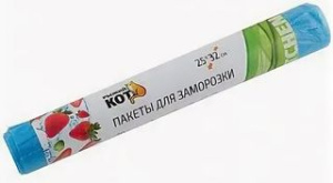 Пакеты для заморозки 25*32см 30шт/рулон РЫЖИЙ КОТ (50/50)