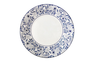 "Floral pattern" Тарелка 23см обеденная (фарф.) (12/12)