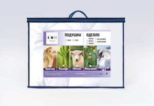 Одеяло "Облегченное" шерсть овечья 205х140 Микрофибра Белый (1/10)