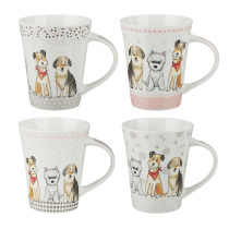 Кружка 350мл, фарфор, 4 диз MILLIMI Дружок (12/48)