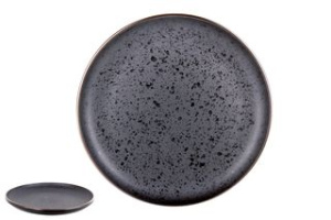 "Elite black" Тарелка 26см обеденная керам. (6/24)