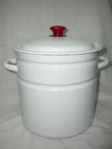 Кастрюля 12,0л б/дек (белая) эмаль(2)