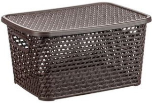 Ящик РОТАНГ с/кр 23л 450*300*265мм Коричневый ротанг (1/4)