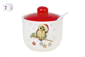 "Owl Christmas" Банка 320мл с ложкой п/у доломит (1/48)