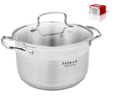 Кастрюля 3,0л зерк.полир, шкала литража, ст/кр, 5-ти слойн капс дно п/у (нжс) (6)