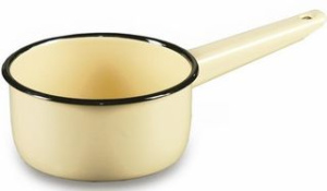 Ковш 1,0л б/дек эмаль,металл.(12)