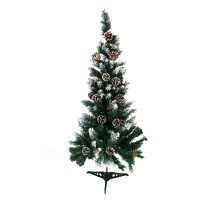 Ель искусственная с заснеж. кончиками и шишками 100см, 153 ветки, ПВХ, 26-26 (1/1)