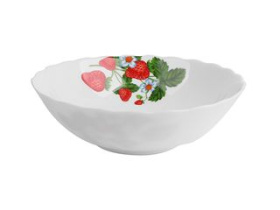 Салатник 1000мл "Клубника" стеклокерам.(6/24)