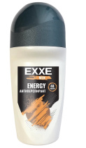 EXXE MEN Мужской дезодорант антиперспирант ENERGY 50 мл ролик (1/12)