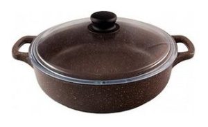 Жаровня 280мм ст/кр литая с АП ТМ Традиция Доломит алюм.(1/3)