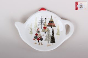 "Christmas trees" Подставка для чайного пакетика п/у доломит(1)