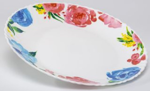 Тарелка 240мм РОЗА АКВАРЕЛЬ мелкая стеклокерам.(6/36)