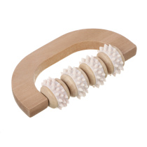 Массажный роллер 14х7х3.5см, дерево, PVC SILAPRO Max (1/1)