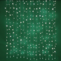 Гирлянда эл. занавес 2x1,5м, 272LED*белый, мерцание., ПВХ прозрач., коннектор, 220В (1)