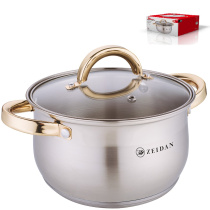 Кастрюля 6,6 л,нжс, 5-ти степовое капсул.индукц.дно,ст/кр, п/у(1/6)