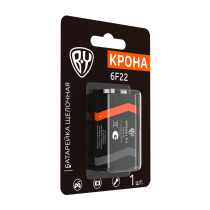 Батарейка КРОНА (6LF22, 6LR61) 1шт в блистере, щелочная 9V BY (10/10/120)