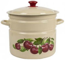 Кастрюля 10,0л с/дек (слоновая) эмаль(2)