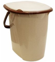 Ведро-туалет 24л Беж. мрамор,пласт (1/6)