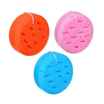 Мочалка-губка поролон.крупнопористая с подвесом 13,5*5см.полиурет. (3цв) (1/12/120)